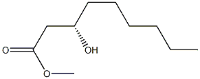 [S,(+)]-3-Hydroxynonanoic acid methyl ester Structure