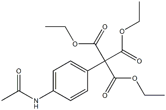 4-Acetylaminophenylmethanetricarboxylic acid triethyl ester Structure