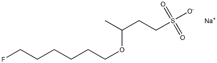 3-(6-フルオロヘキシルオキシ)-1-ブタンスルホン酸ナトリウム 化学構造式