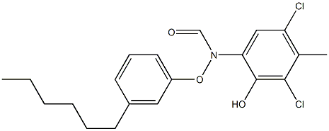 2-(3-Hexylphenoxyformylamino)-4,6-dichloro-5-methylphenol|