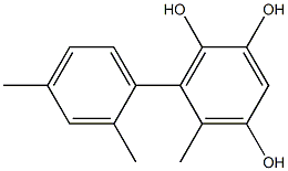 6-(2,4-Dimethylphenyl)-5-methylbenzene-1,2,4-triol Struktur