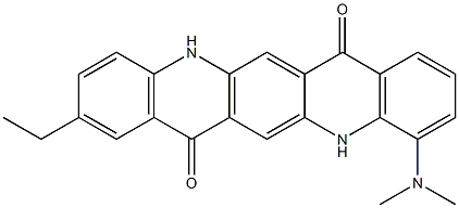 4-(Dimethylamino)-9-ethyl-5,12-dihydroquino[2,3-b]acridine-7,14-dione Structure