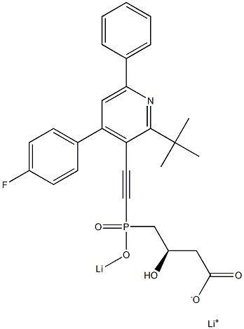 (3R)-4-[[[4-(4-Fluorophenyl)-2-tert-butyl-6-phenyl-3-pyridinyl]ethynyl]lithiooxyphosphinyl]-3-hydroxybutyric acid lithium salt