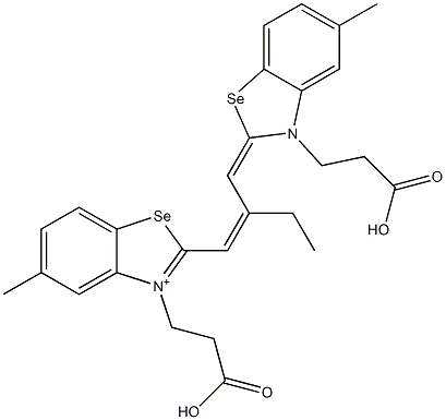 3-(2-Carboxyethyl)-2-[2-[[3-(2-carboxyethyl)-5-methylbenzoselenazol-2(3H)-ylidene]methyl]-1-butenyl]-5-methylbenzoselenazol-3-ium