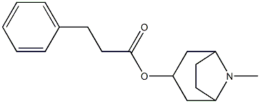 ベンゼンプロパン酸8-メチル-8-アザビシクロ[3.2.1]オクタン-3-イル 化学構造式