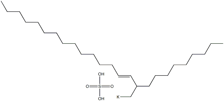Sulfuric acid 2-nonyl-3-heptadecenyl=potassium ester salt Structure