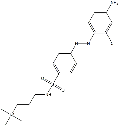 3-[p-(4-Amino-2-chlorophenylazo)phenylsulfonylamino]propyltrimethylaminium Structure
