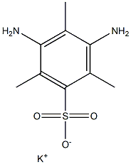 3,5-ジアミノ-2,4,6-トリメチルベンゼンスルホン酸カリウム 化学構造式