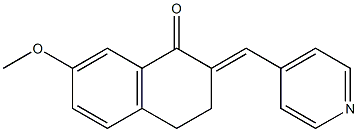 3,4-Dihydro-7-methoxy-2-[(E)-4-pyridinylmethylene]naphthalen-1(2H)-one Structure