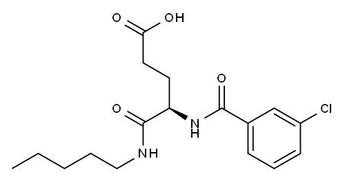 (R)-4-(3-Chlorobenzoylamino)-5-oxo-5-pentylaminovaleric acid