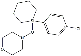 4-[1-(p-Chlorophenyl)-1-silacyclohexan-1-yloxy]morpholine,,结构式