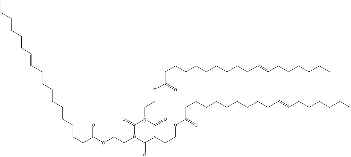 1,3,5-Tris[2-(11-octadecenoyloxy)ethyl]hexahydro-1,3,5-triazine-2,4,6-trione Structure