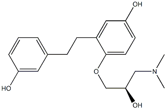 (2R)-3-(Dimethylamino)-1-[4-hydroxy-2-(3-hydroxyphenethyl)phenoxy]-2-propanol Structure