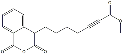7-[(3,4-ジヒドロ-1,3-ジオキソ-1H-2-ベンゾピラン)-4-イル]-2-ヘプチン酸メチル 化学構造式