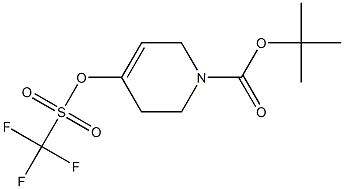 1-(tert-ブチルオキシカルボニル)-4-[(トリフルオロメチル)スルホニルオキシ]-1,2,3,6-テトラヒドロピリジン 化学構造式
