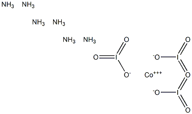 ヘキサアンミンコバルト(III)ヨーダート 化学構造式