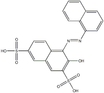 3-Hydroxy-4-(1-naphtylazo)-2,7-naphthalenedisulfonic acid,,结构式