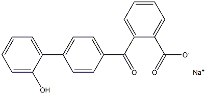 o-[p-(2-Hydroxyphenyl)benzoyl]benzoic acid sodium salt Structure