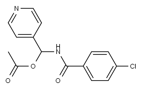Acetic acid (4-pyridinyl)(4-chlorobenzoylamino)methyl ester Struktur