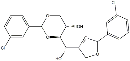 1-O,2-O:4-O,6-O-Bis(3-chlorobenzylidene)-L-glucitol Structure