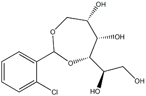 3-O,6-O-(2-Chlorobenzylidene)-L-glucitol 结构式