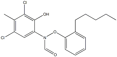 2-(2-Pentylphenoxyformylamino)-4,6-dichloro-5-methylphenol