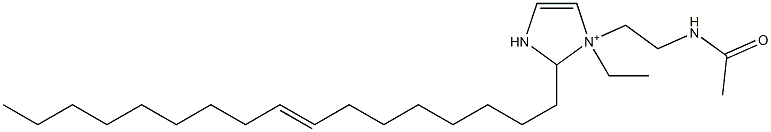 1-[2-(Acetylamino)ethyl]-1-ethyl-2-(8-heptadecenyl)-4-imidazoline-1-ium Structure