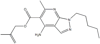 1-Pentyl-4-amino-6-methyl-1H-pyrazolo[3,4-b]pyridine-5-carboxylic acid 2-methyl-2-propenyl ester Structure
