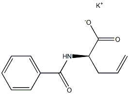 [R,(-)]-2-(ベンゾイルアミノ)-4-ペンテン酸カリウム 化学構造式