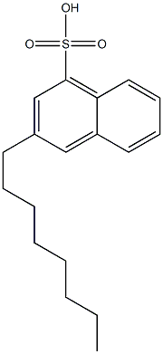 3-オクチル-1-ナフタレンスルホン酸 化学構造式