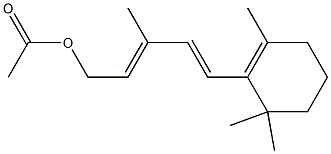 Acetic acid 5-(2,6,6-trimethyl-1-cyclohexen-1-yl)-3-methyl-2,4-pentadienyl ester Structure