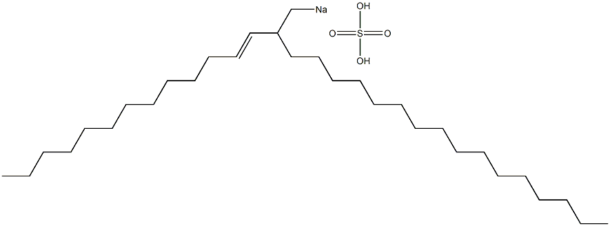 Sulfuric acid 2-(1-tridecenyl)octadecyl=sodium ester salt Structure