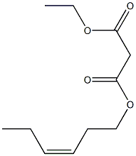 Malonic acid 1-ethyl 3-[(Z)-3-hexenyl] ester Structure