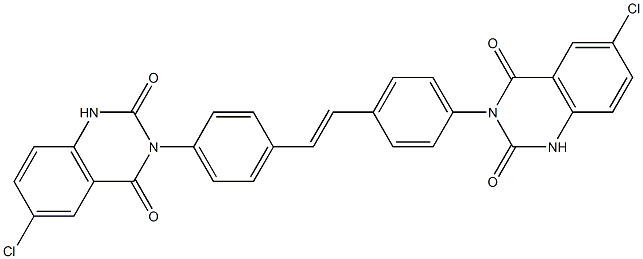 3,3'-[1,2-Ethenediylbis(4,1-phenylene)]bis[6-chloroquinazoline-2,4(1H,3H)-dione] Structure