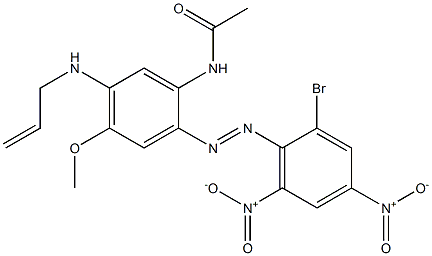 N-[5-Allylamino-2-(2-bromo-4,6-dinitrophenylazo)-4-methoxyphenyl]acetamide Struktur