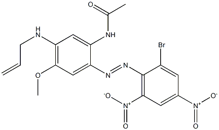 N-[5-Allylamino-2-(2-bromo-4,6-dinitrophenylazo)-4-methoxyphenyl]acetamide Structure