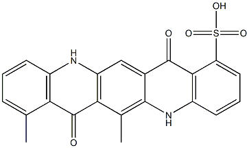 5,7,12,14-Tetrahydro-6,8-dimethyl-7,14-dioxoquino[2,3-b]acridine-1-sulfonic acid Structure