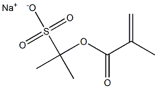 2-(メタクリロイルオキシ)-2-プロパンスルホン酸ナトリウム 化学構造式