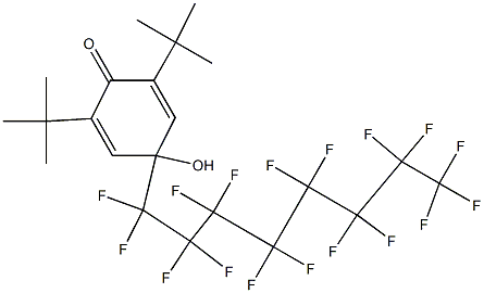 4-(Heptadecafluorooctyl)-4-hydroxy-2,6-di-tert-butyl-2,5-cyclohexadien-1-one Structure