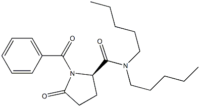 (2R)-1-Benzoyl-5-oxo-N,N-dipentyl-2-pyrrolidinecarboxamide Structure