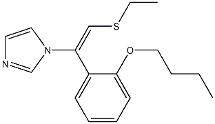 1-[(E)-2-Ethylthio-1-[2-(butoxy)phenyl]ethenyl]-1H-imidazole Struktur