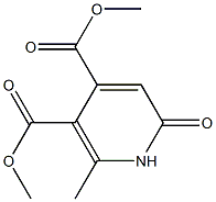 2-メチル-6-ヒドロキシピリジン-3,4-ジカルボン酸ジメチル 化学構造式