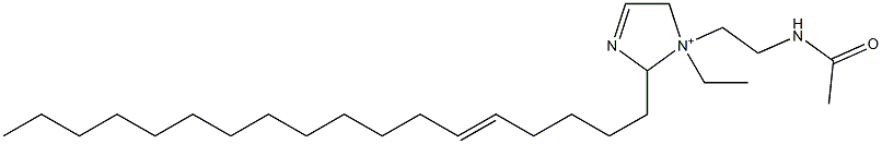 1-[2-(Acetylamino)ethyl]-1-ethyl-2-(5-octadecenyl)-3-imidazoline-1-ium Struktur