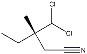 [S,(+)]-3-(Dichloromethyl)-3-methylvaleronitrile Structure