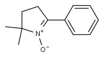5,5-ジメチル-2-フェニル-1-ピロリン1-オキシド 化学構造式