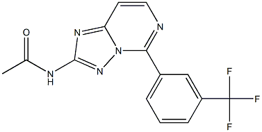 2-Acetylamino-5-[3-trifluoromethylphenyl][1,2,4]triazolo[1,5-c]pyrimidine Structure