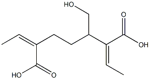 Bis[(E)-2-butenoic acid]1-(hydroxymethyl)-1,3-propanediyl ester Structure