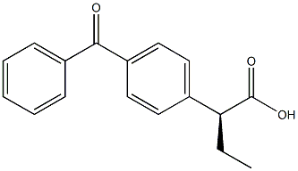 (S)-2-(4-Benzoylphenyl)butanoic acid Struktur