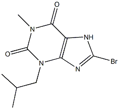 8-ブロモ-3-イソブチル-1-メチルキサンチン 化学構造式