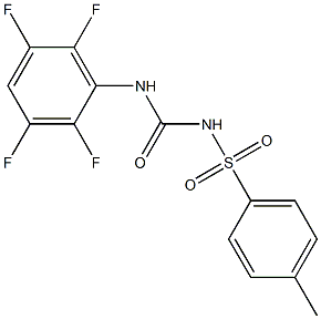 1-(2,3,5,6-Tetrafluorophenyl)-3-(4-methylphenylsulfonyl)urea Struktur